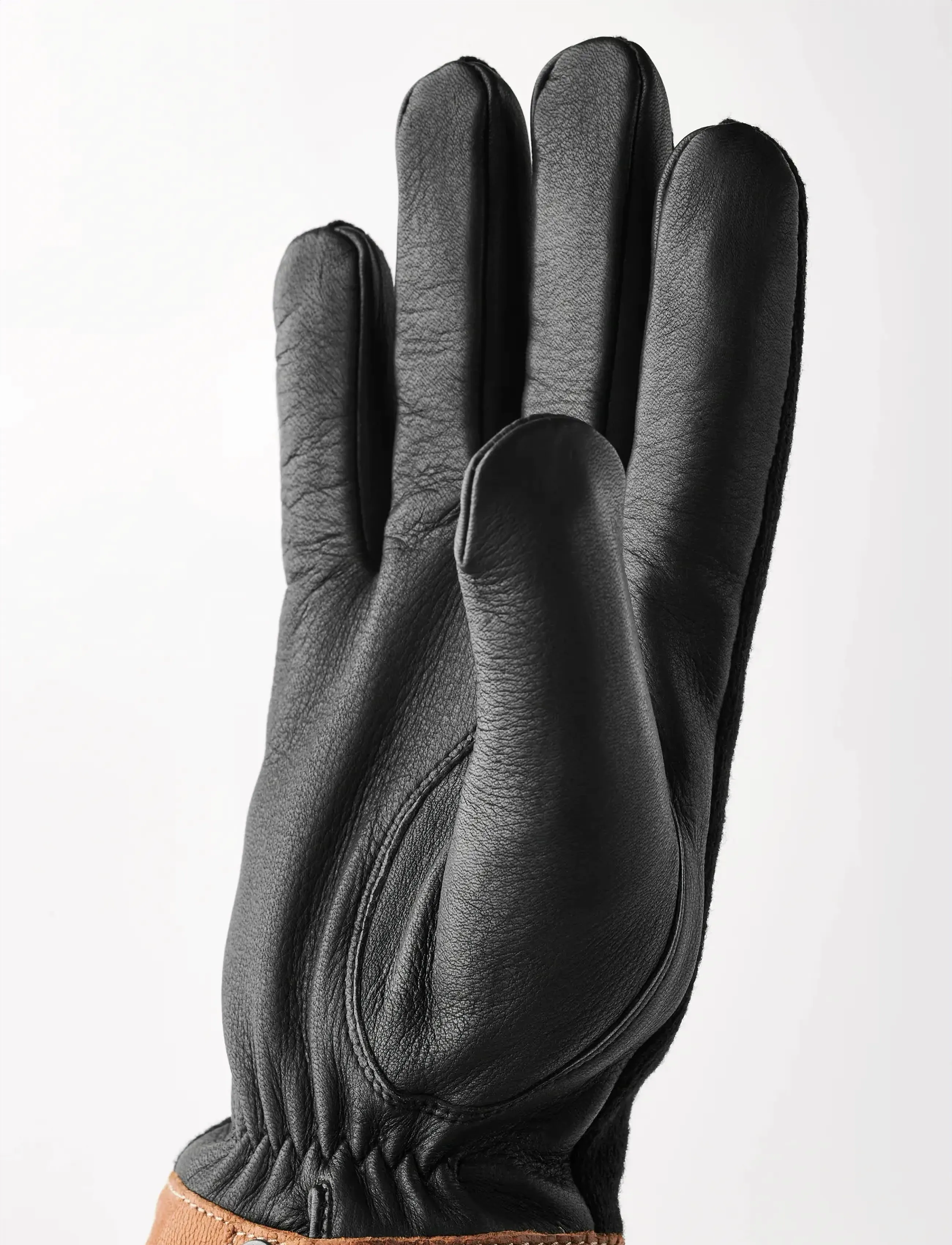 Hestra - Deerskin Wool Tricot Charcoal/Black - black/black - 1