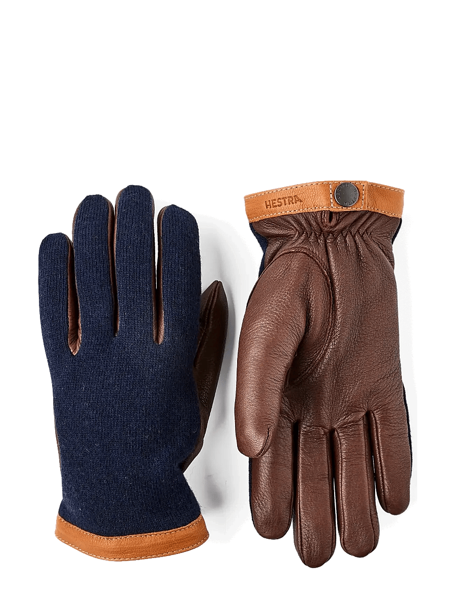 Hestra - Deerskin Wool Tricot - accessories - navy/chocolate - 1