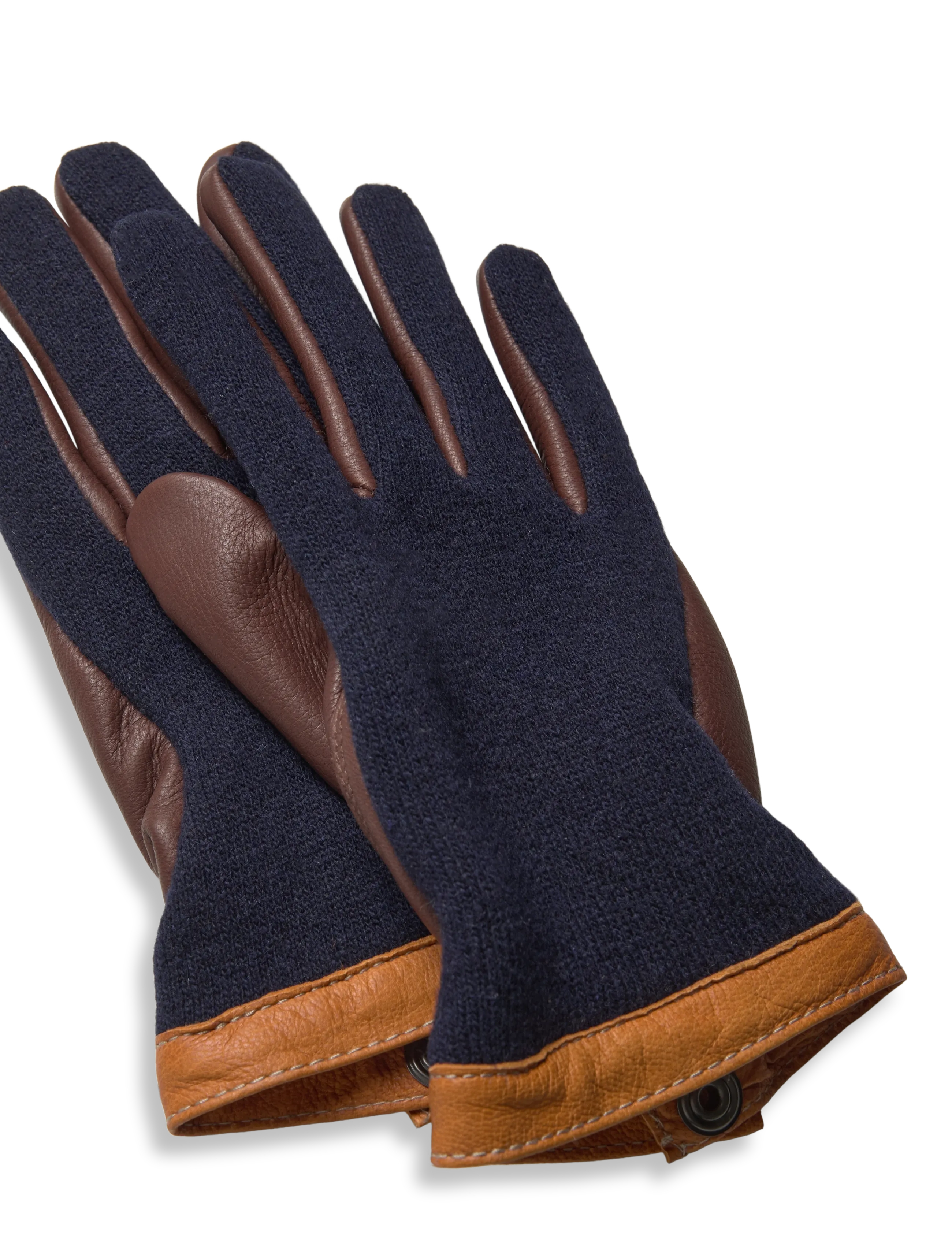 Hestra - Deerskin Wool Tricot - accessoarer - navy/chocolate - 3