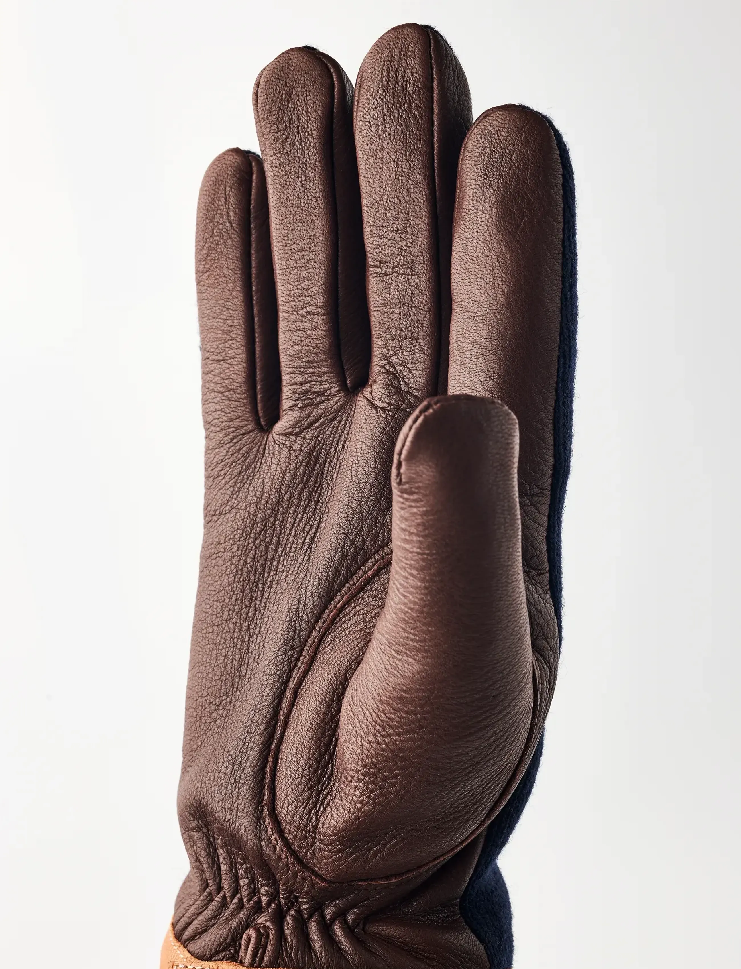 Hestra - Deerskin Wool Tricot - accessories - navy/chocolate - 3
