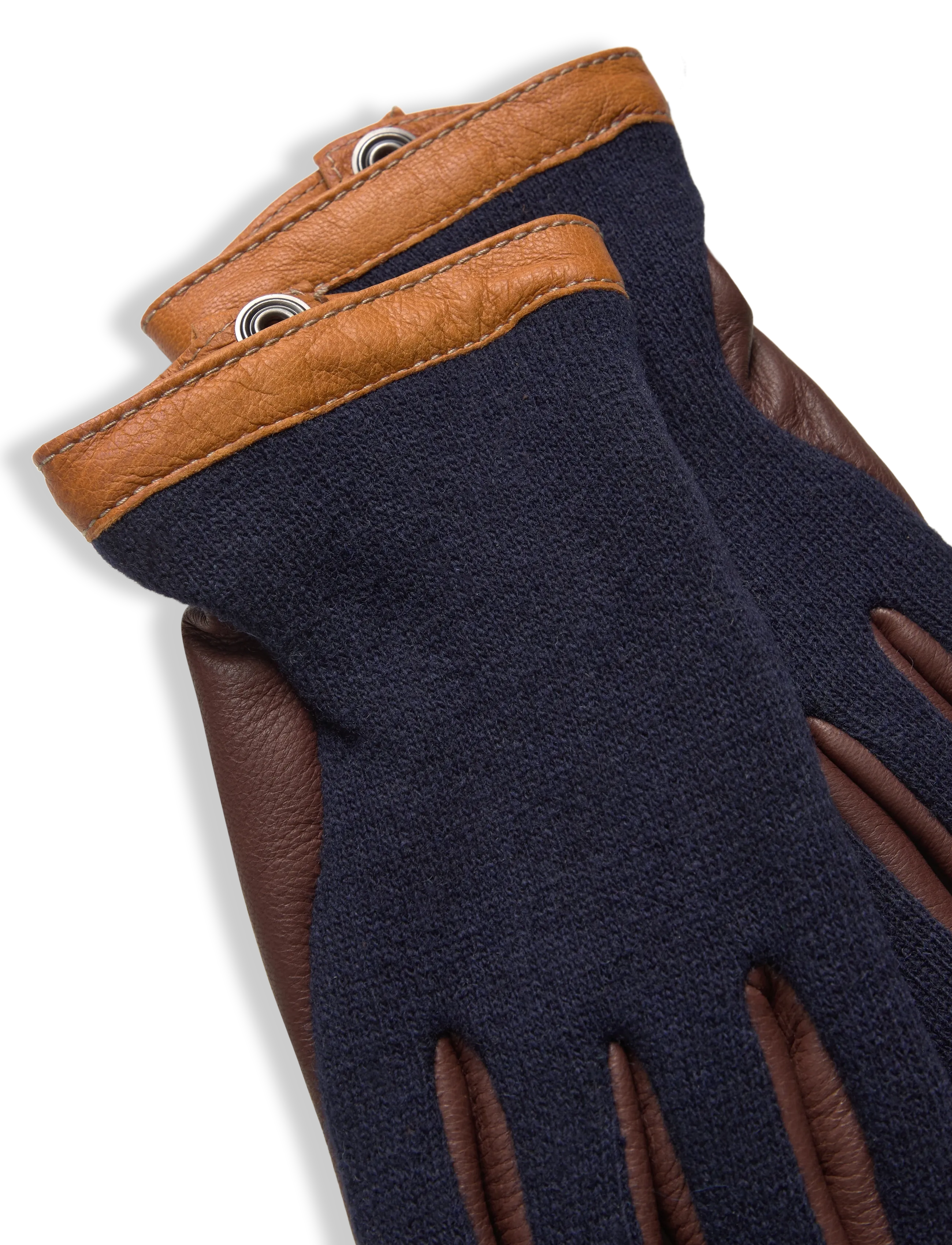 Hestra - Deerskin Wool Tricot - accessoarer - navy/chocolate - 5