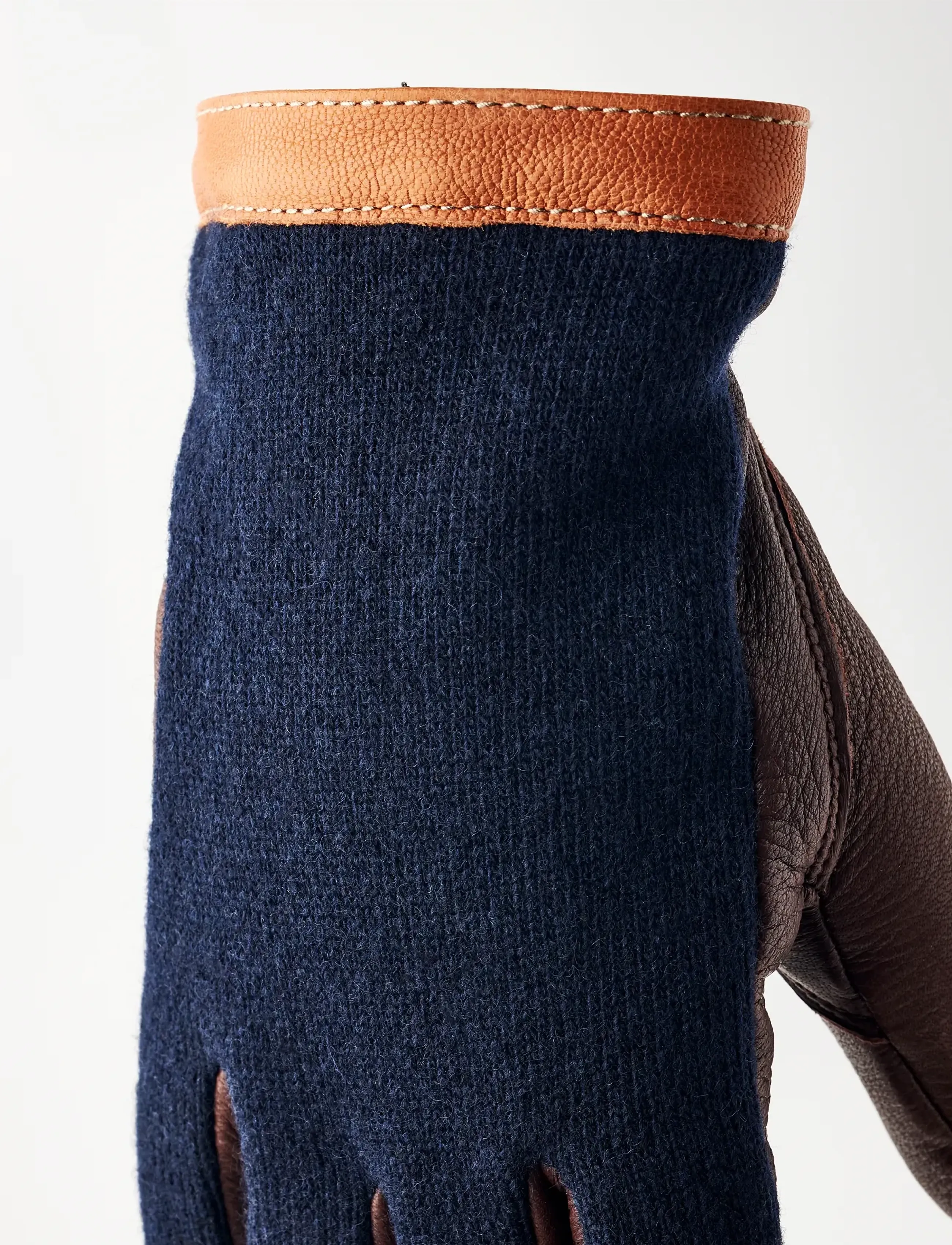 Hestra - Deerskin Wool Tricot - accessories - navy/chocolate - 4