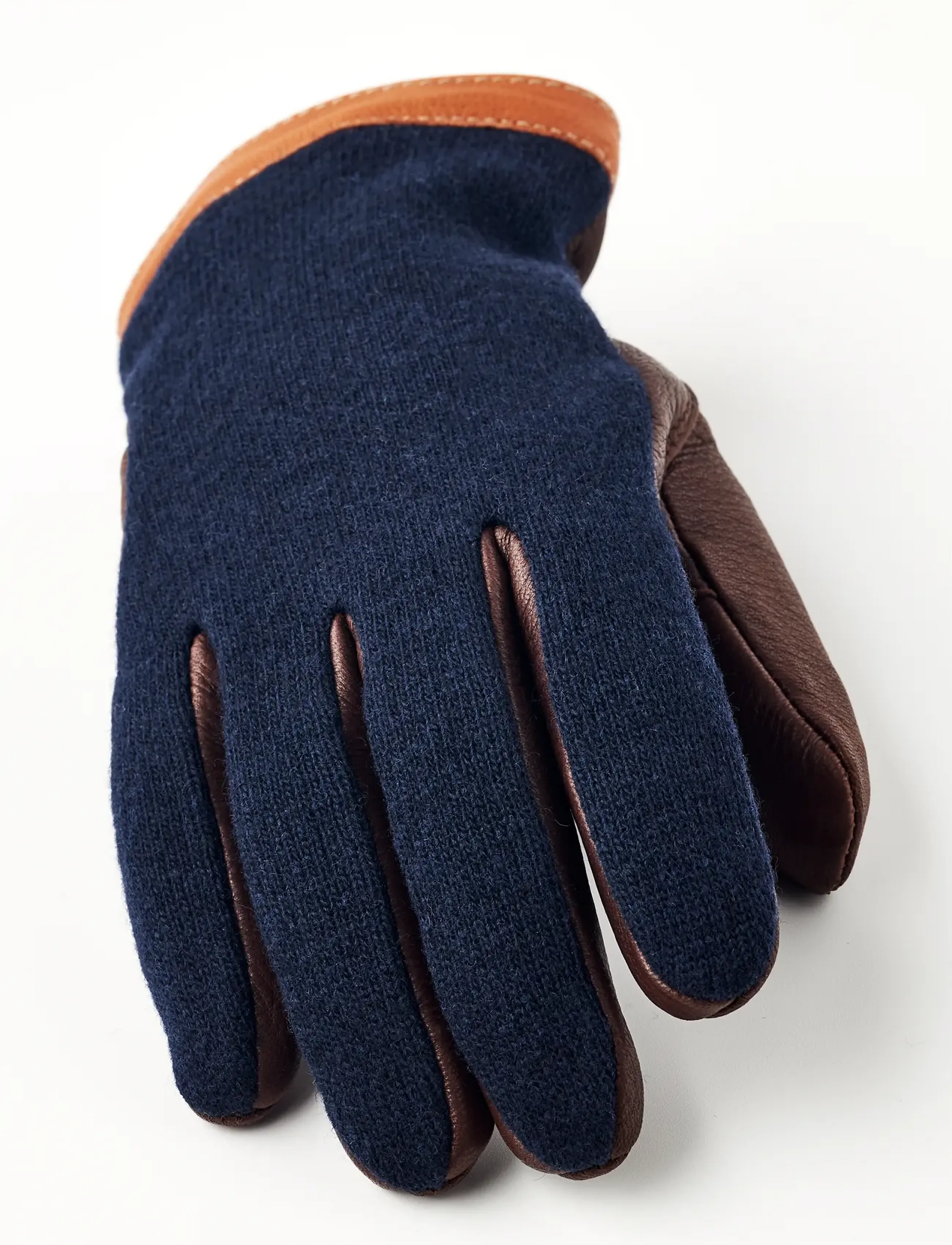 Hestra - Deerskin Wool Tricot - accessories - navy/chocolate - 5
