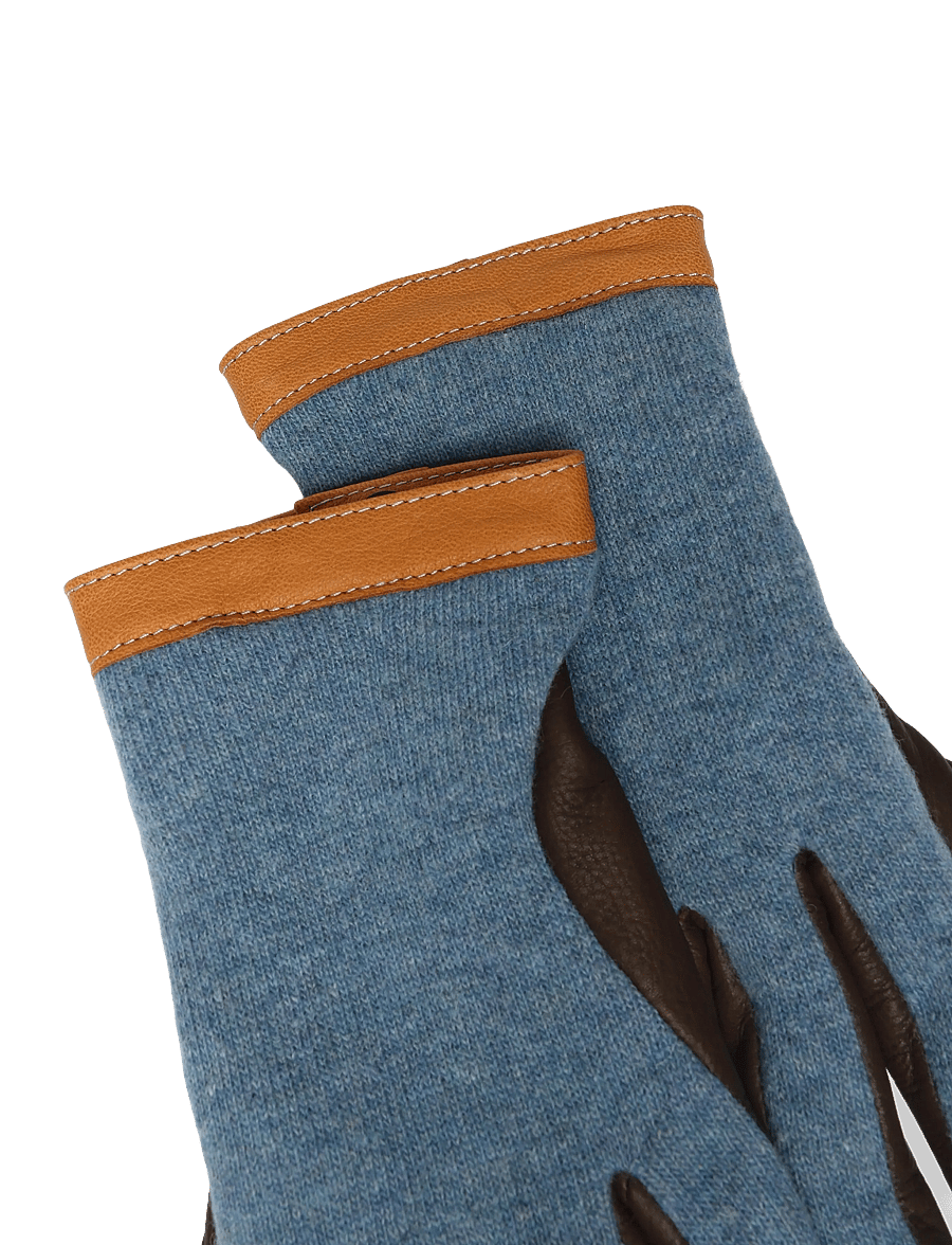 Hestra - Deerskin Wool Tricot - accessoarer - storm/chocolate - 3