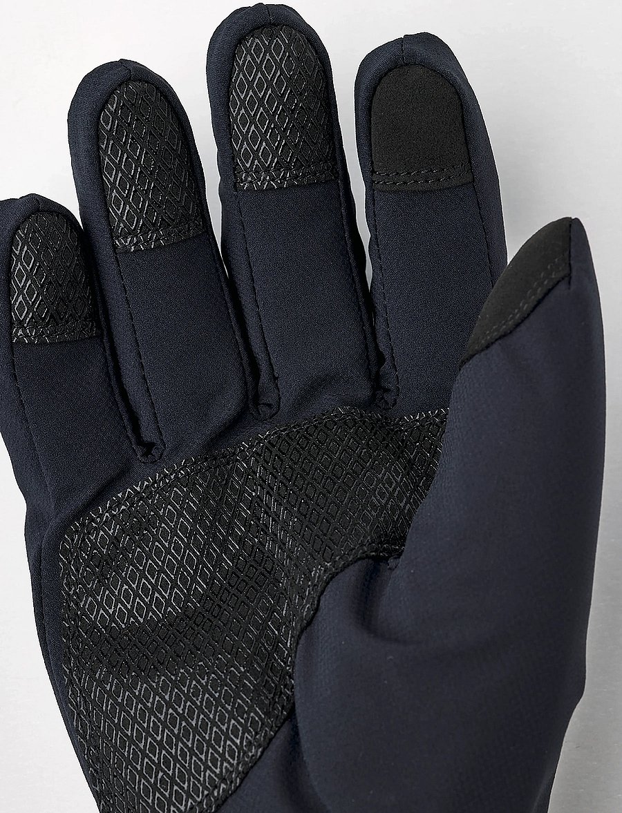 Hestra - CZone Contact Pick Up - 5 finger Black - fingervantar - black - 0