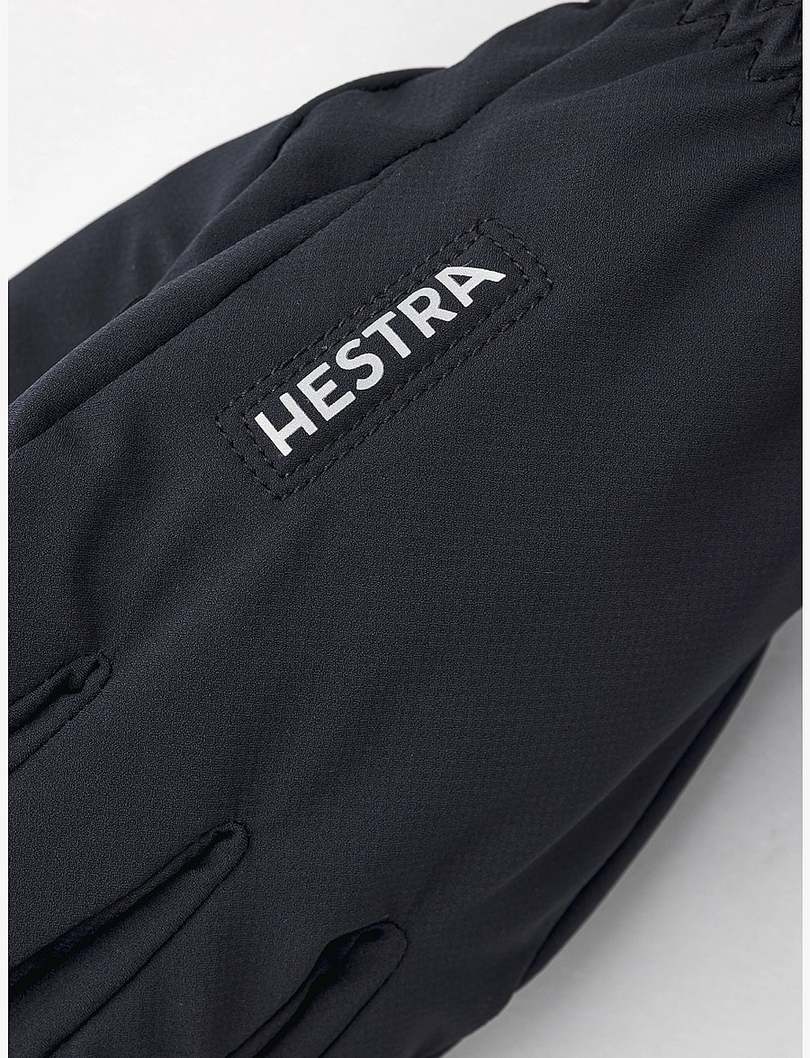 Hestra - CZone Contact Pick Up - 5 finger Black - fingervantar - black - 2