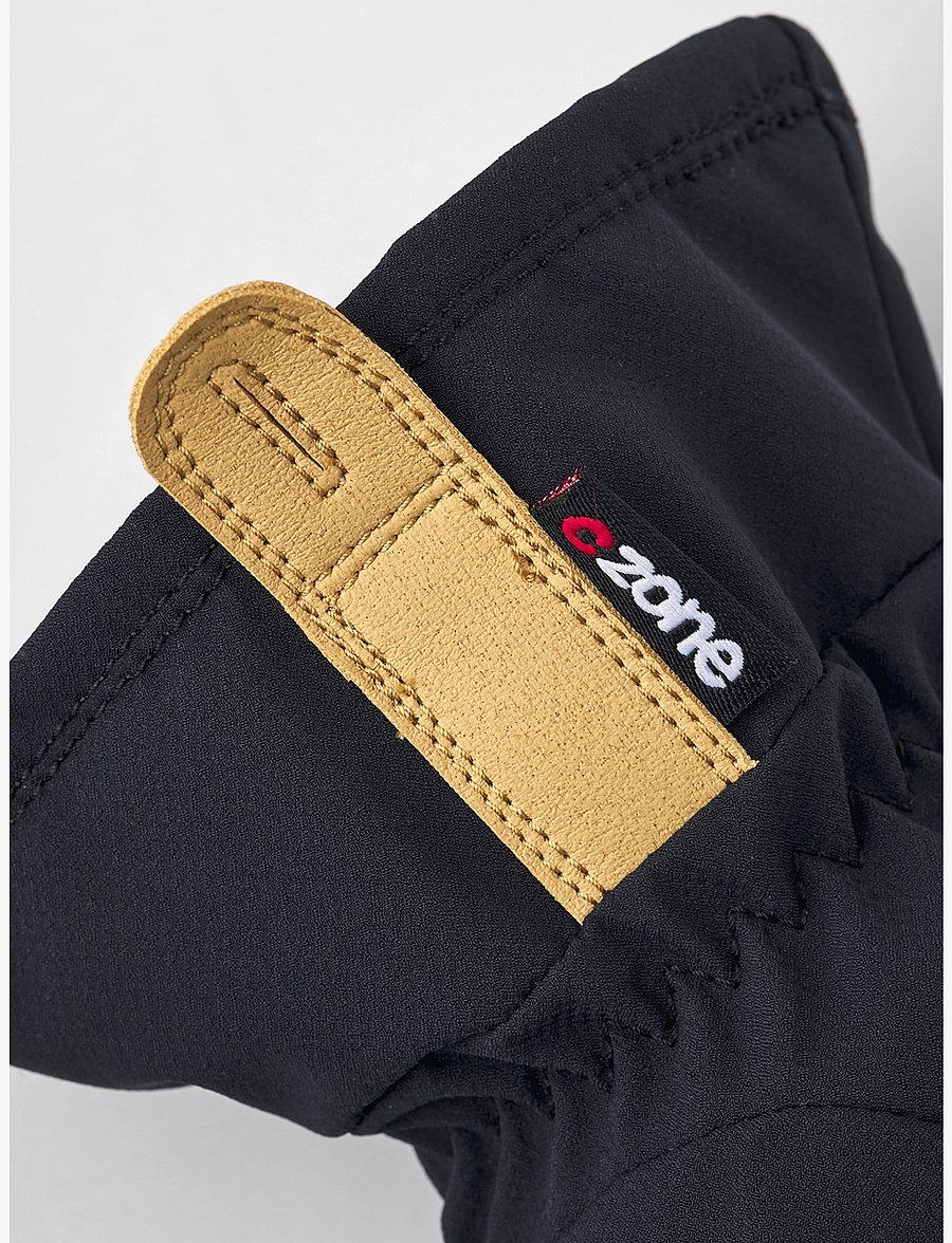 Hestra - CZone Contact Pick Up - 5 finger Black - fingervantar - black - 3