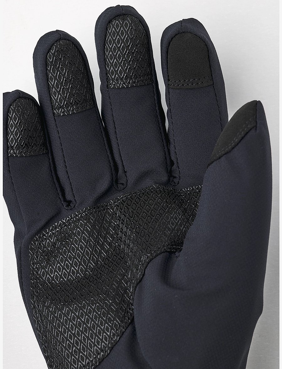 Hestra - CZone Contact Pick Up - 5 finger Black - fingervantar - black - 4