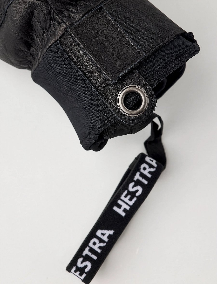 Hestra - Fall Line - 5 finger - fingervantar - black/black - 1
