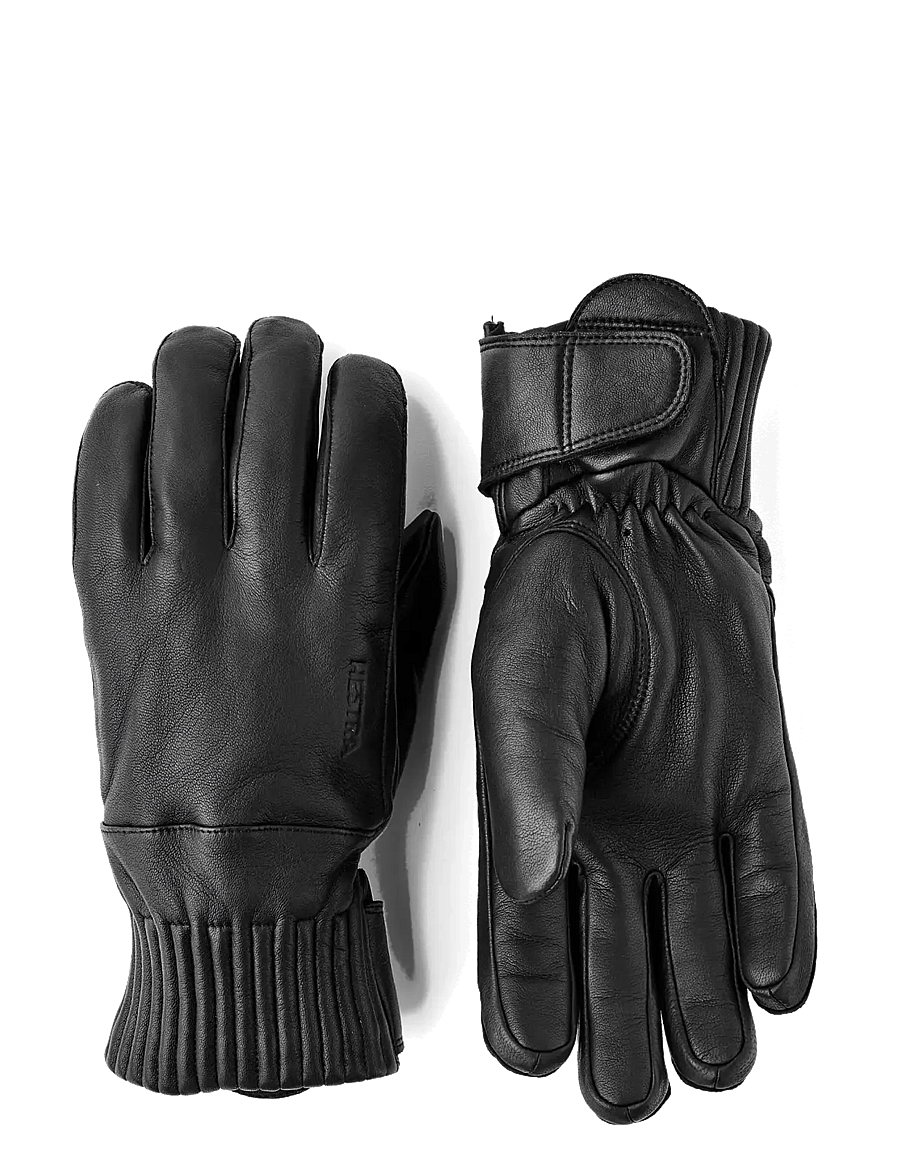 Hestra - Idre Wool - 5 finger Brown - handsker - black - 0