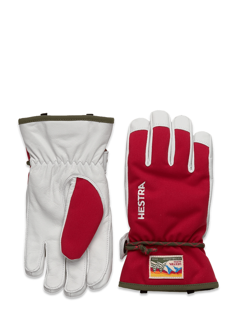 Hestra - Wakayama Jr - 5 finger Red - handsker - red - 0