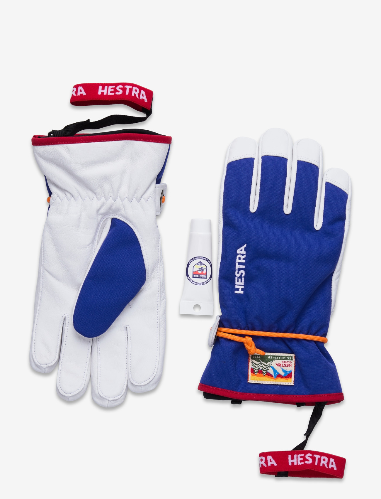 Hestra - Wakayama Jr - 5 finger Red - vantar - royal blue - 0
