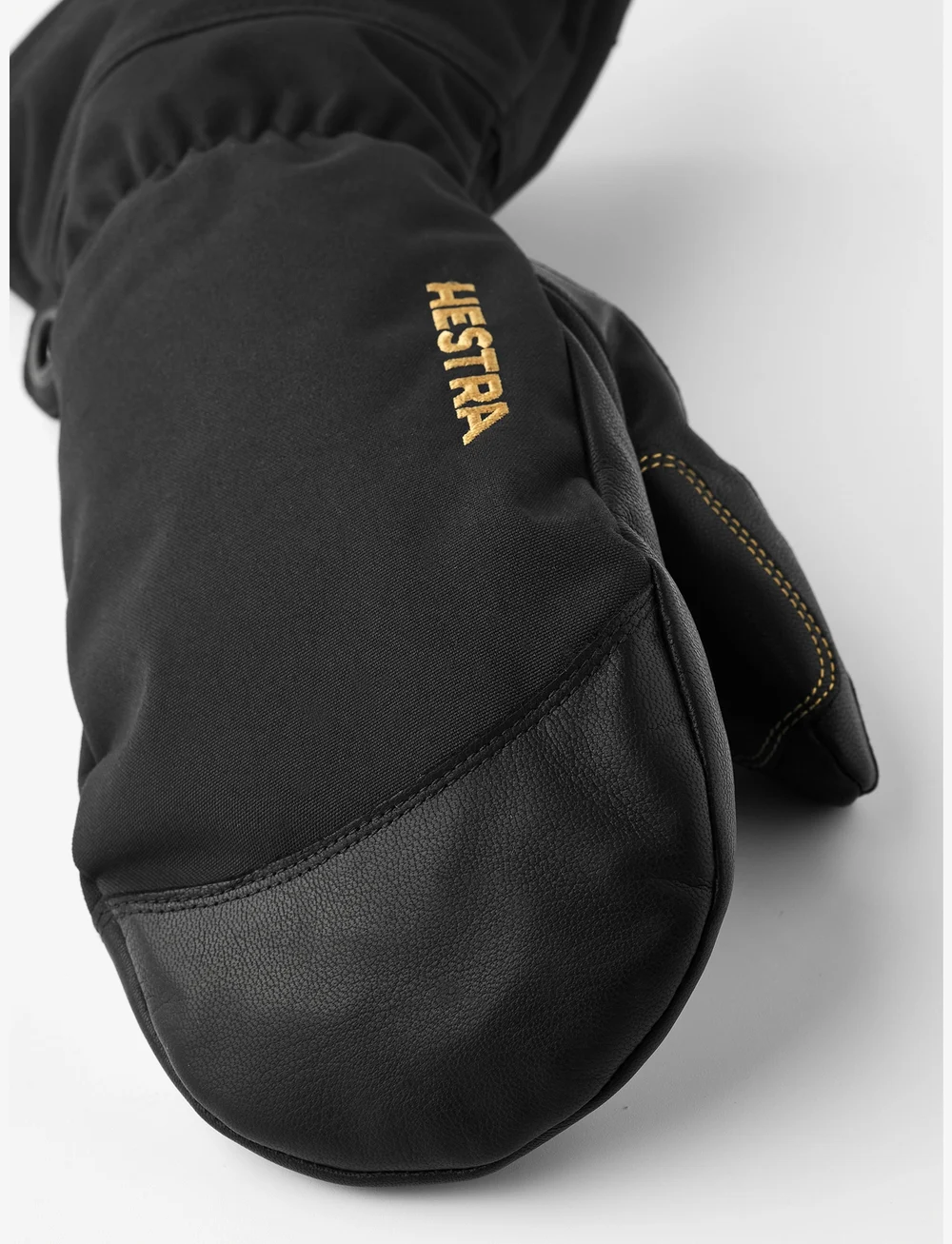 Hestra - Army Leather Gore-Tex - mitt Black/Black - luffer - black/black - 2