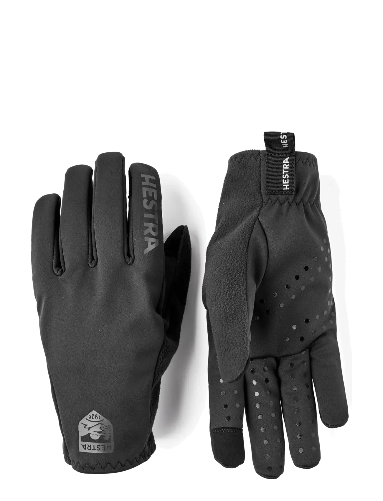 Hestra Runners - 5 finger Black/Black - Fylgihlutir - BLACK/BLACK / black