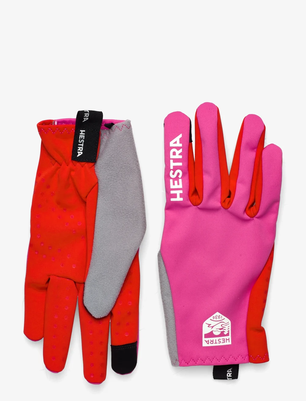 Hestra - Runners - 5 finger Black/Black - fingerhandschuhe - cerise/light red - 0