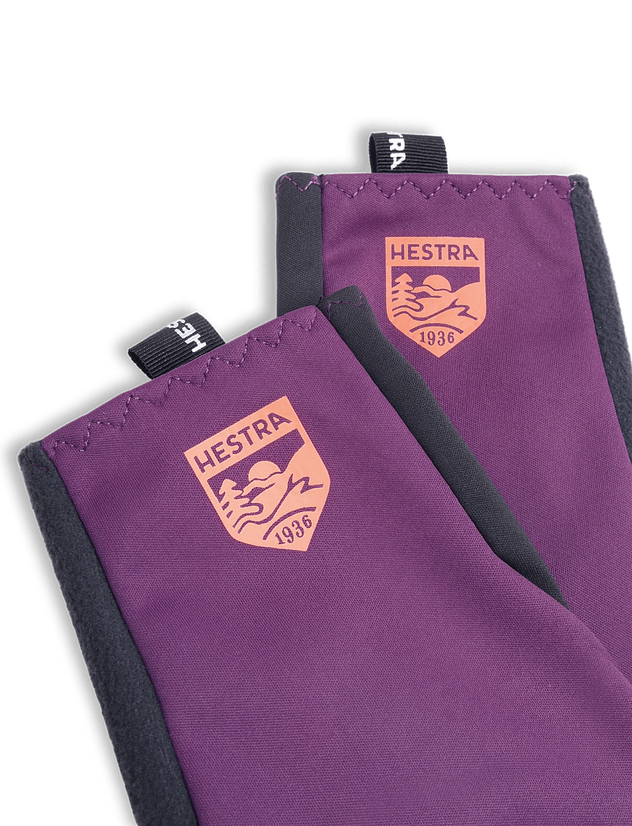 Hestra - Runners - 5 finger Yellow high viz/Yellow high viz-7 - fingerhandschuhe - plum/black - 2