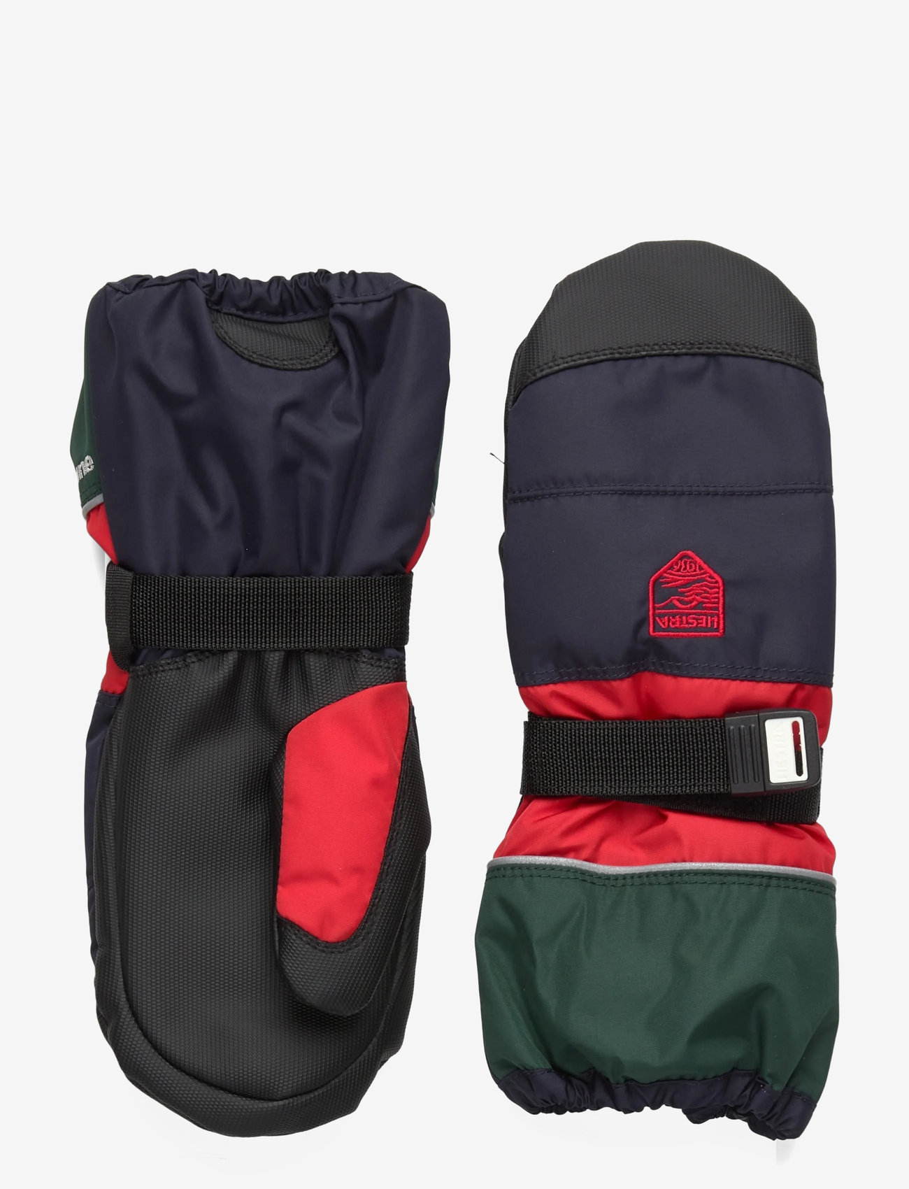 Hestra - Kids' CZone - mitt Black/Petrol - dark navy/light red - 0