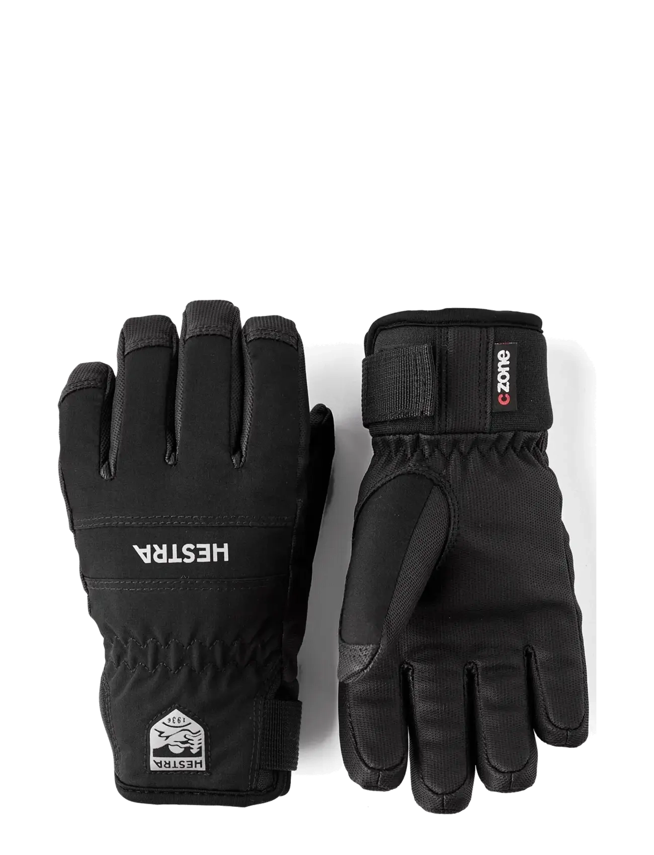 Hestra Ferox CZone Jr - 5-finger - Hestra - BLACK / black