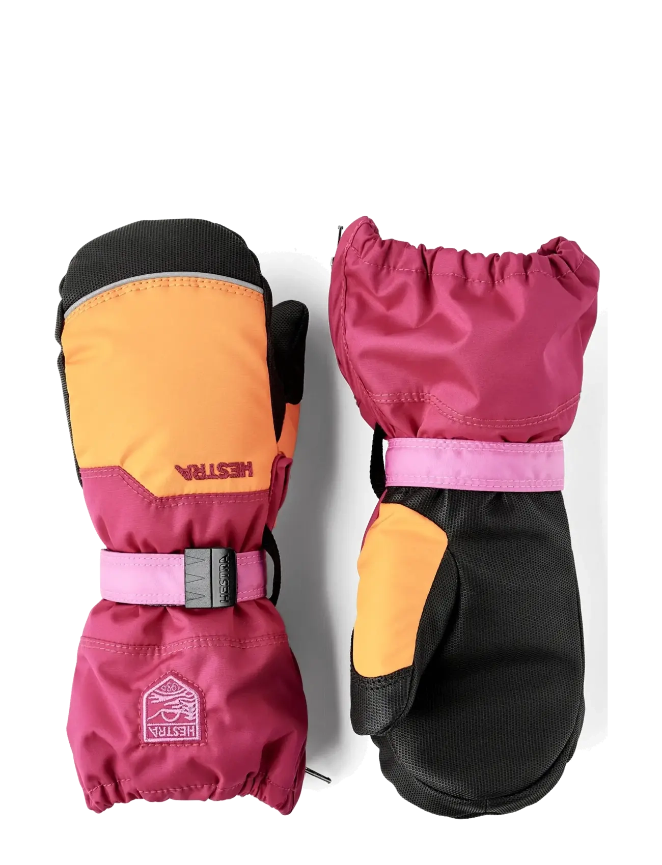 Hestra Baby Zip Mitt, Børn, Børne Ski Luffer, Orange, Str: 5-6Y