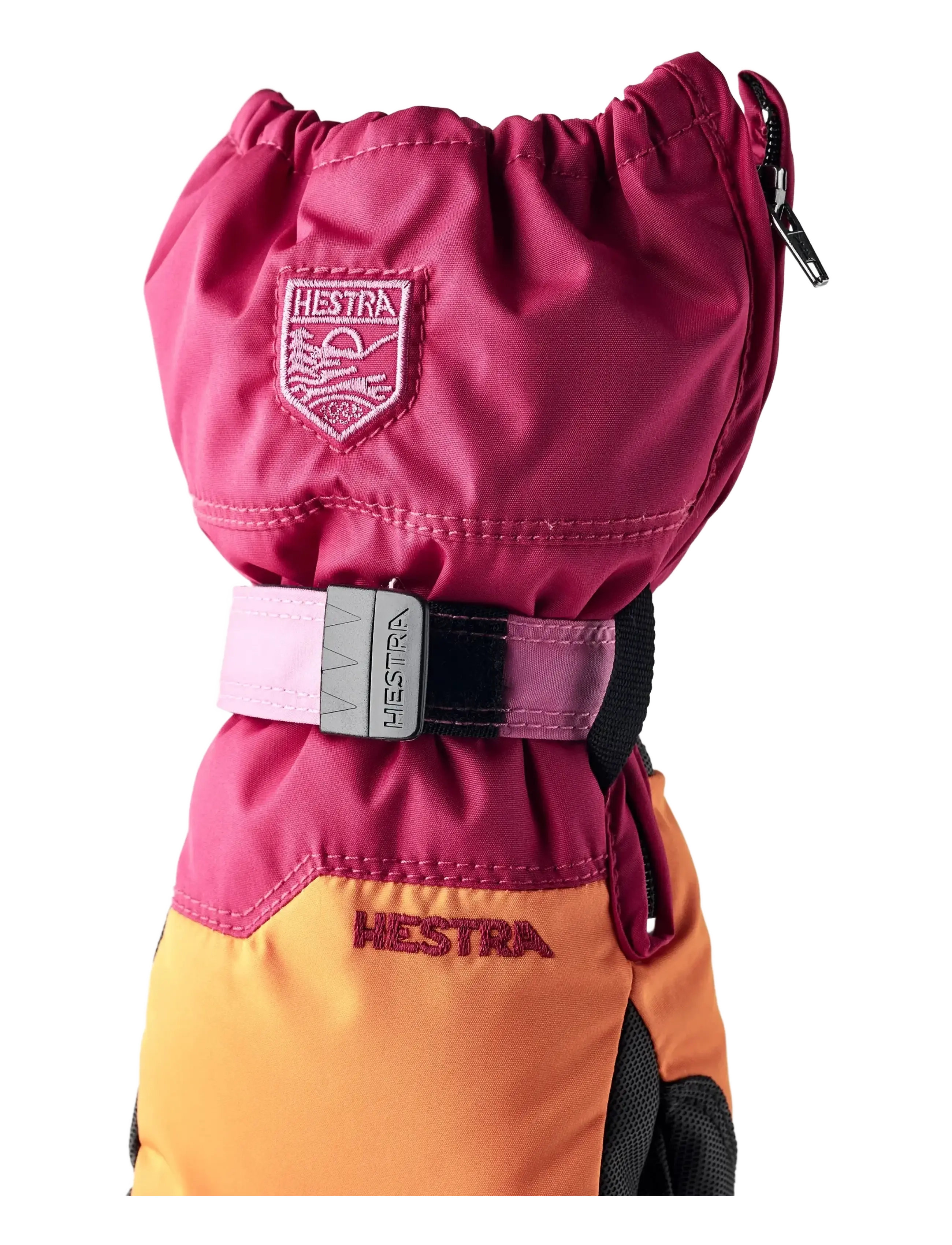 Hestra - Baby Zip - mitt - baby-handschuhe - orange/orchid - 3