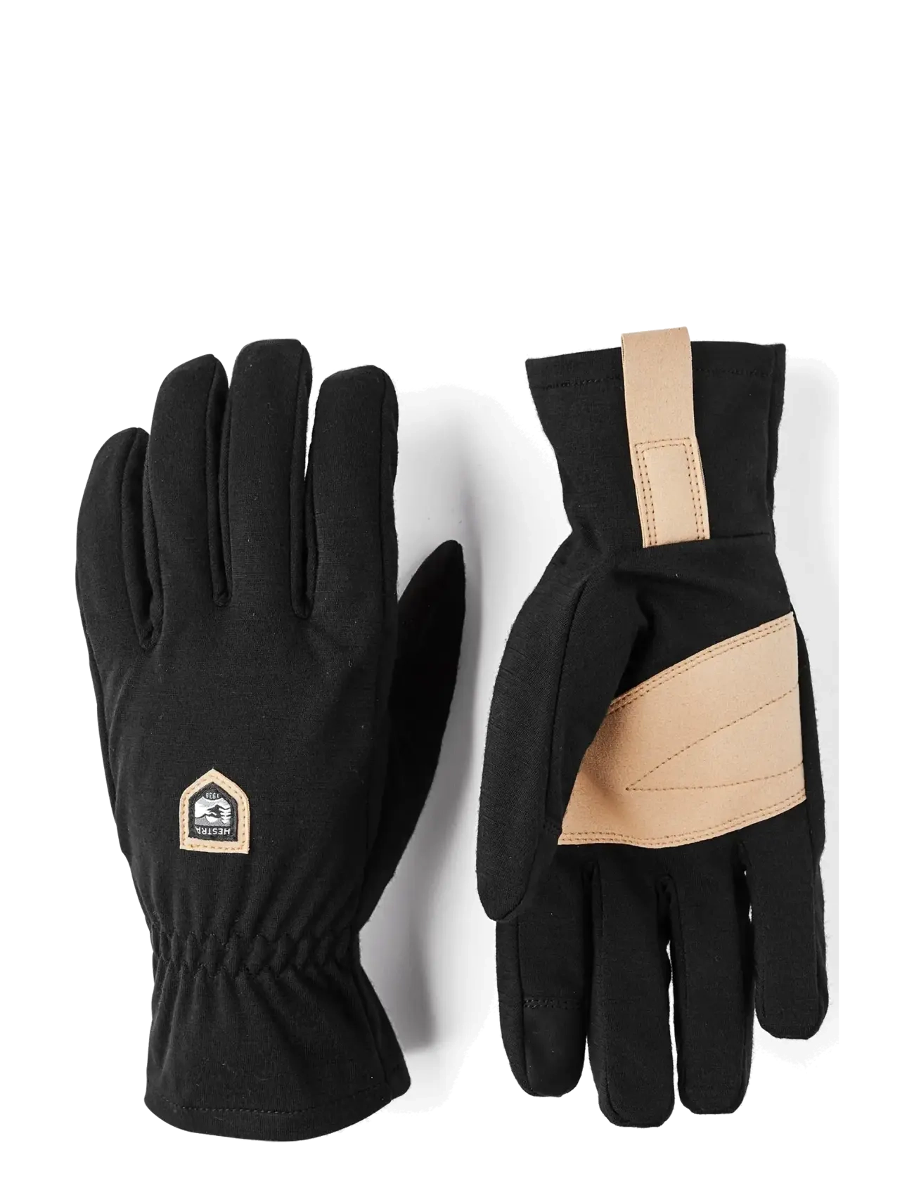 Hestra Windwool Merino Liner 5 Finger, Liner Handschuhe, Schwarz, Gr.9