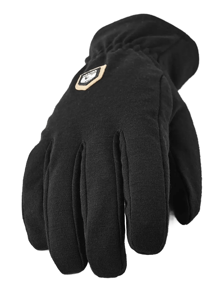 Hestra - Windwool Merino Liner - 5 finger - finger gloves - black - 1