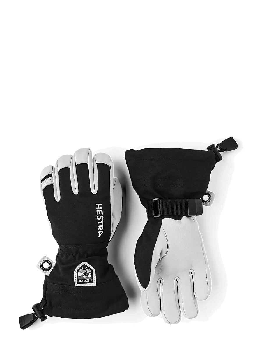 Hestra - Army Leather Heli Ski Jr. - 5 finger - black - 0