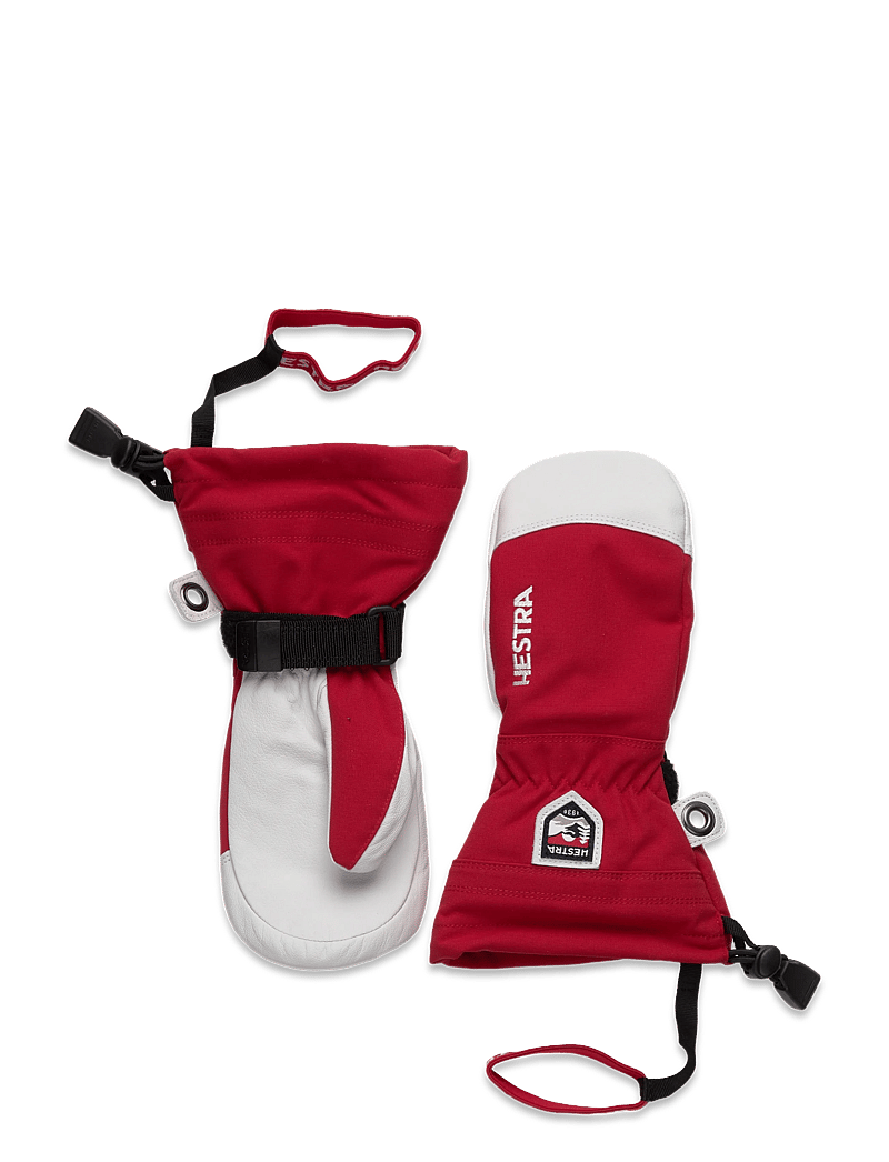 Hestra - Army Leather Heli Ski Jr. - mitt Navy - handsker - red - 0