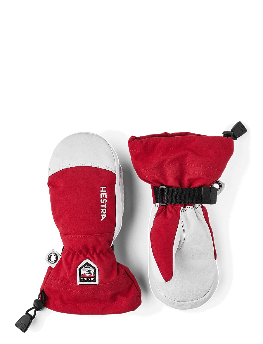 Hestra - Army Leather Heli Ski Jr. - mitt - handschuhe - red - 0