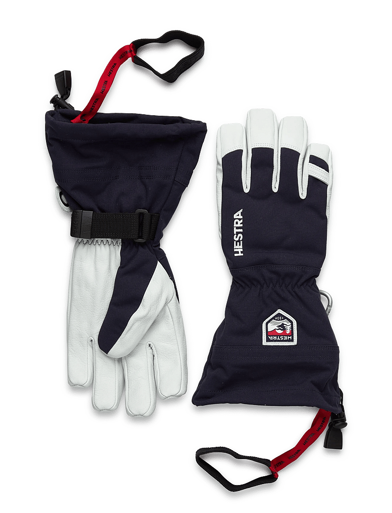 Hestra - Army Leather Heli Ski - 5 finger Black - pirkstu cimdi - navy - 0