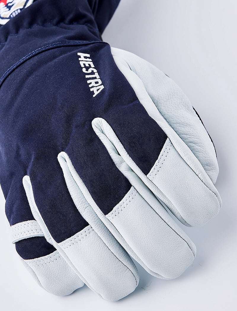 Hestra - Army Leather Heli Ski - 5 finger Black - pirkstu cimdi - navy - 3