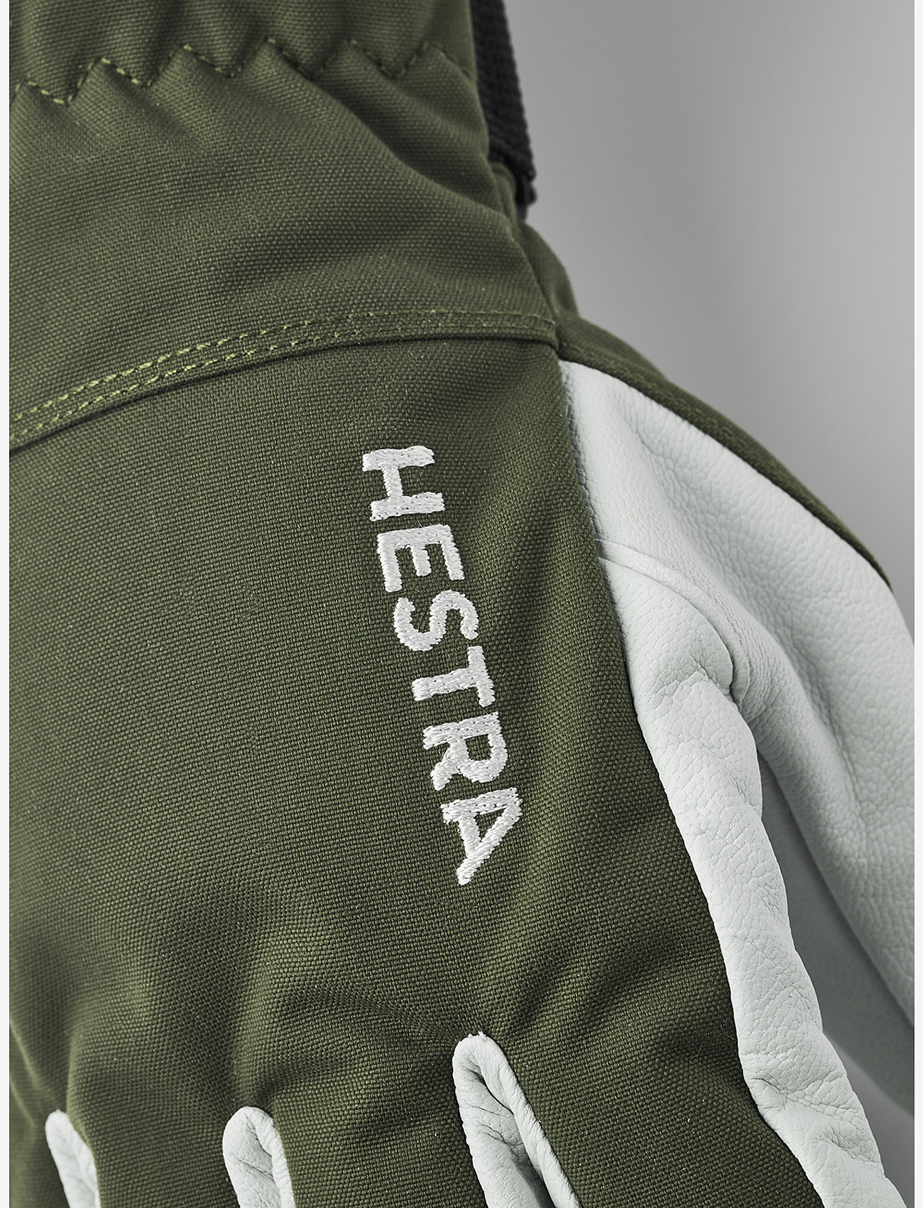 Hestra - Army Leather Heli Ski - 5 finger Navy - sõrmikud - olive - 3