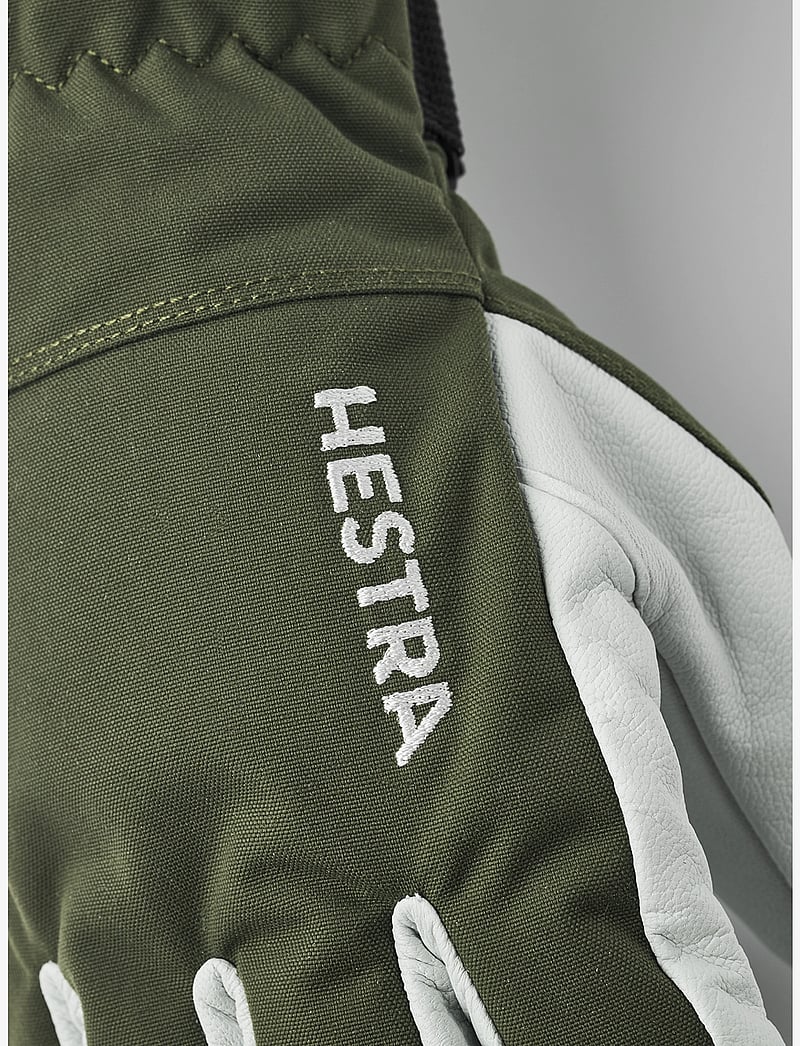 Hestra - Army Leather Heli Ski - 5 finger Olive - fingervantar - olive - 3