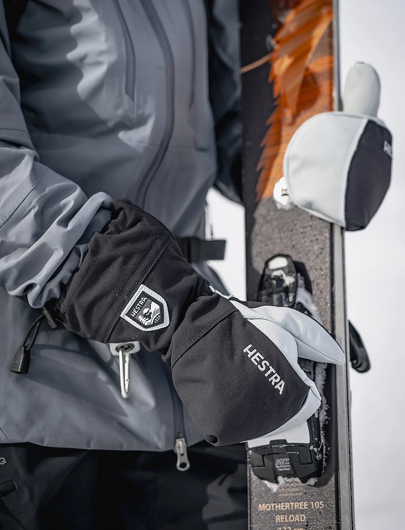 Hestra - Army Leather Heli Ski - mitt Black - black - 2