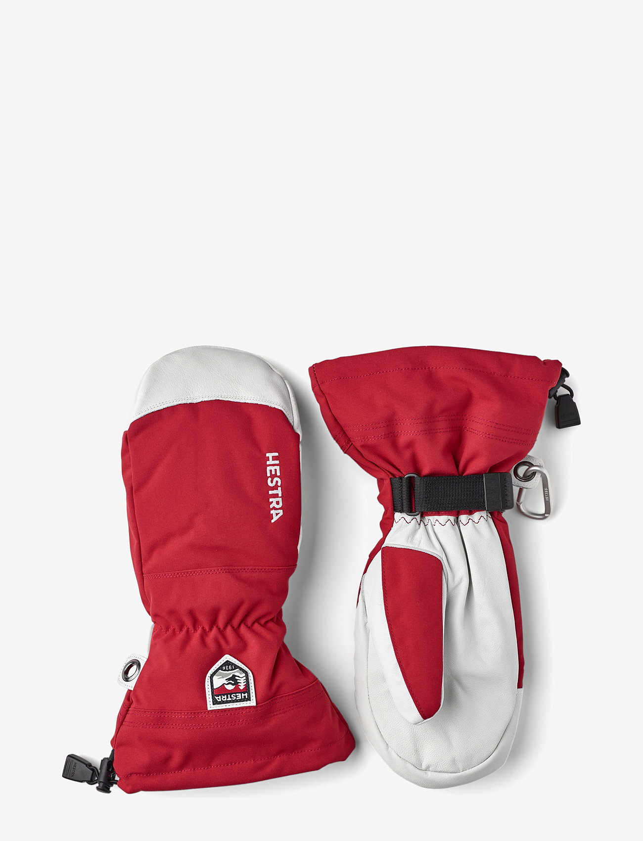 Hestra - Army Leather Heli Ski - mitt Black - tumvantar - red - 0