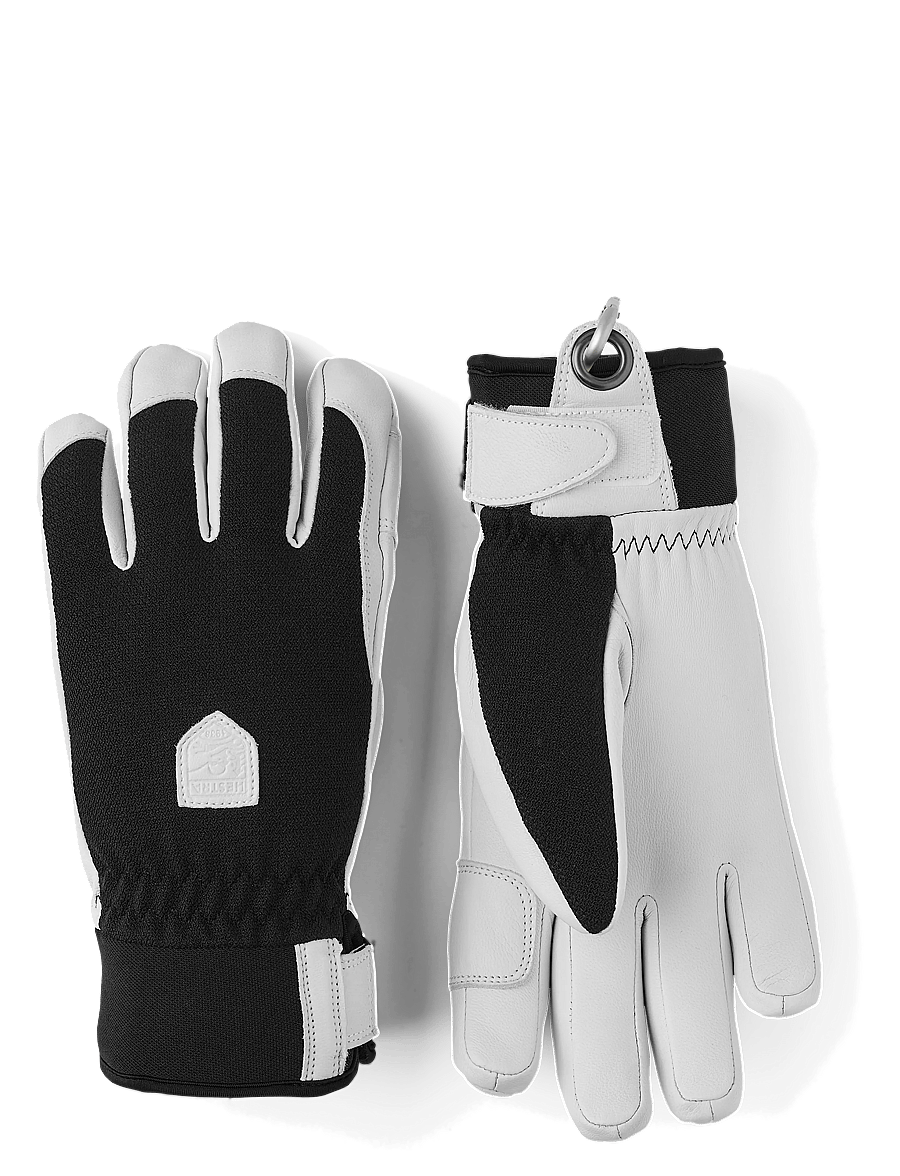 Hestra - Army Leather Patrol Female - 5 finger Black - black - 0