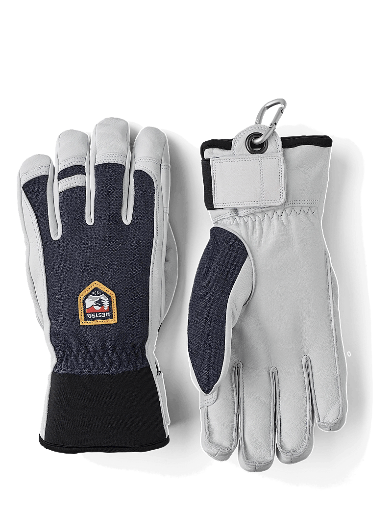 Hestra - Army Leather Patrol - 5 finger Olive - navy - 1