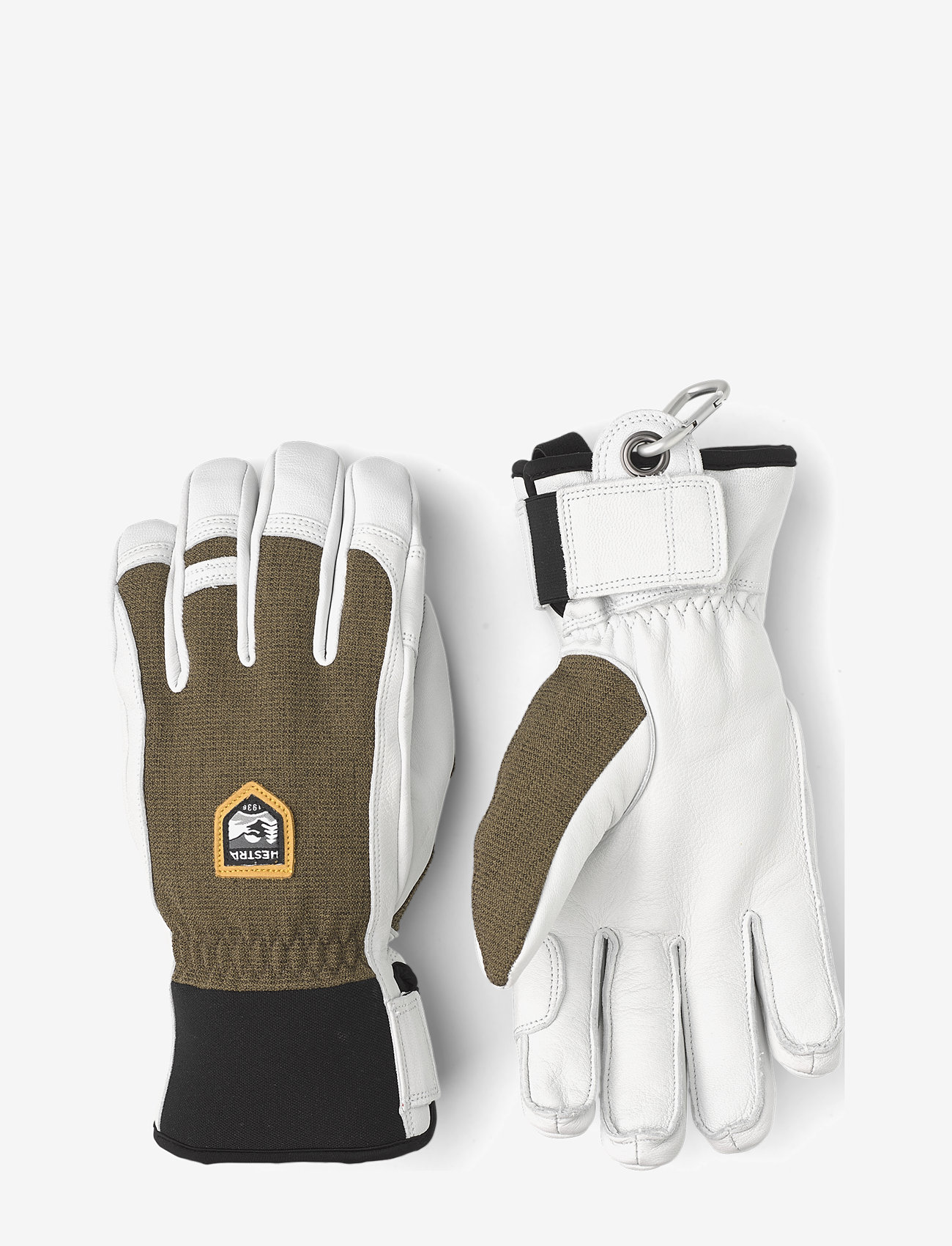 Hestra - Army Leather Patrol - 5 finger Olive - sõrmikud - olive - 0