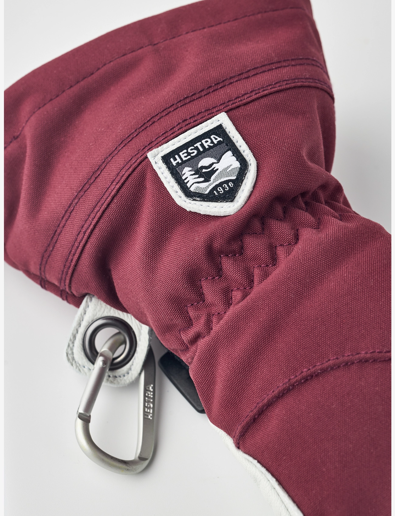 Hestra - Army Leather Patrol Female - 5 finger - finger gloves - bordeaux/offwhite - 4