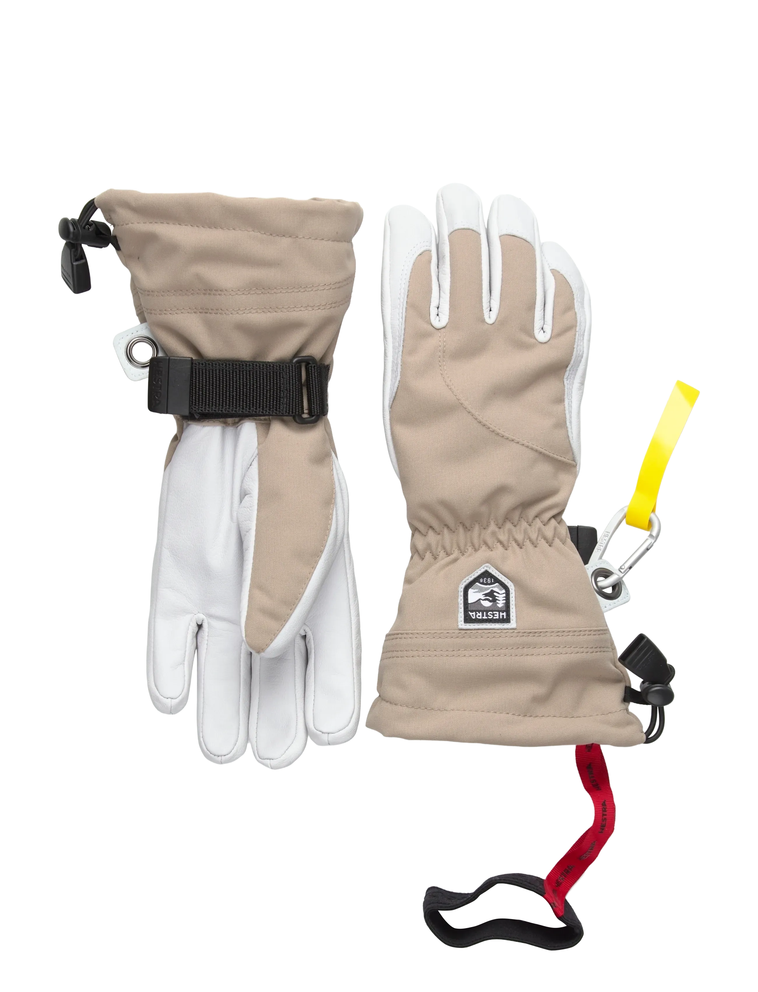 Heli Ski Female - 5 finger Black/Offwhite - KHAKI/OFFWHITE