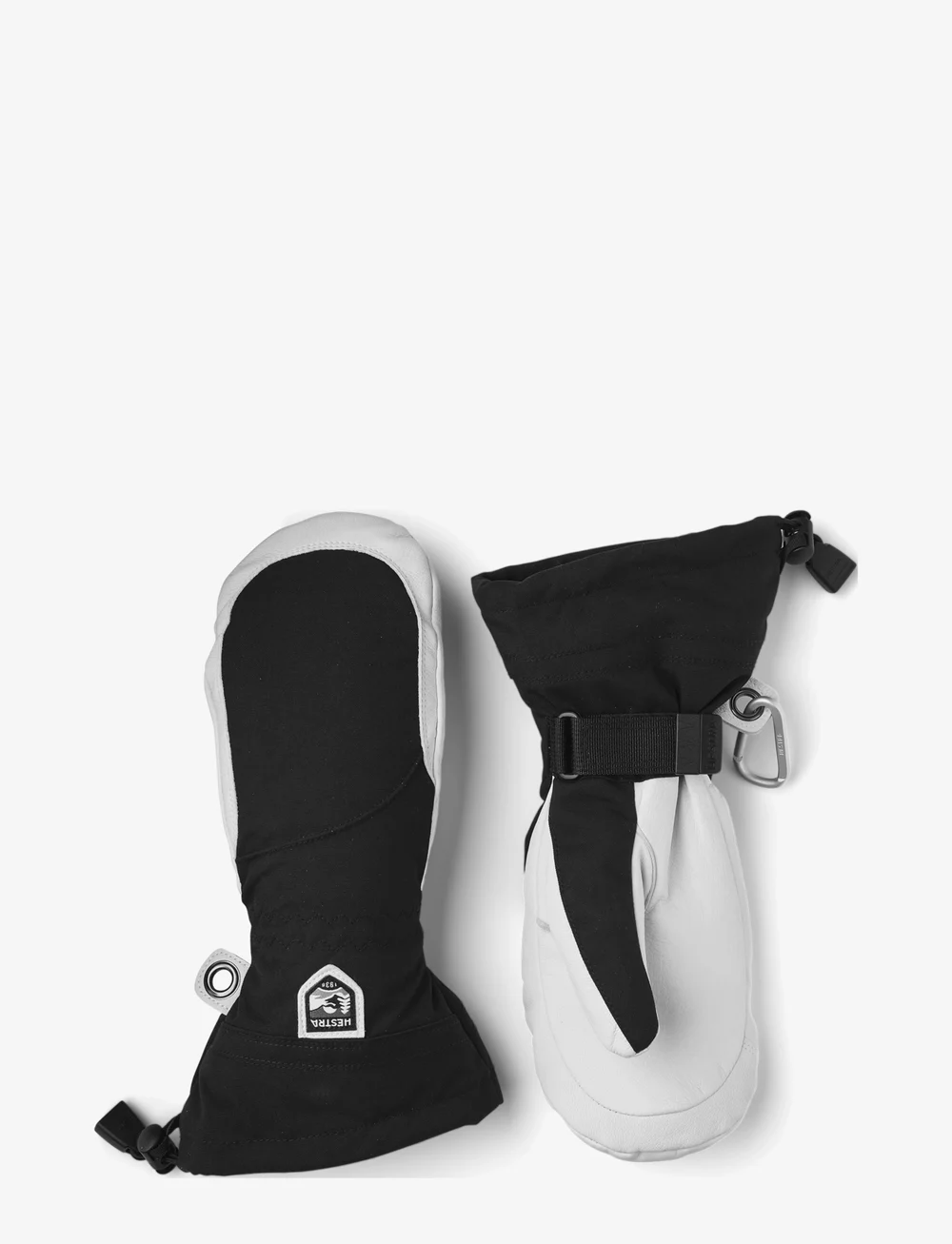 Hestra - Heli Ski Female - mitt Khaki/Offwhite - tumvantar - black/offwhite - 1