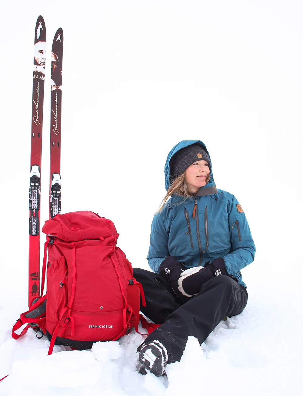 Hestra - Heli Ski Female - mitt Khaki/Offwhite - tumvantar - black/offwhite - 0