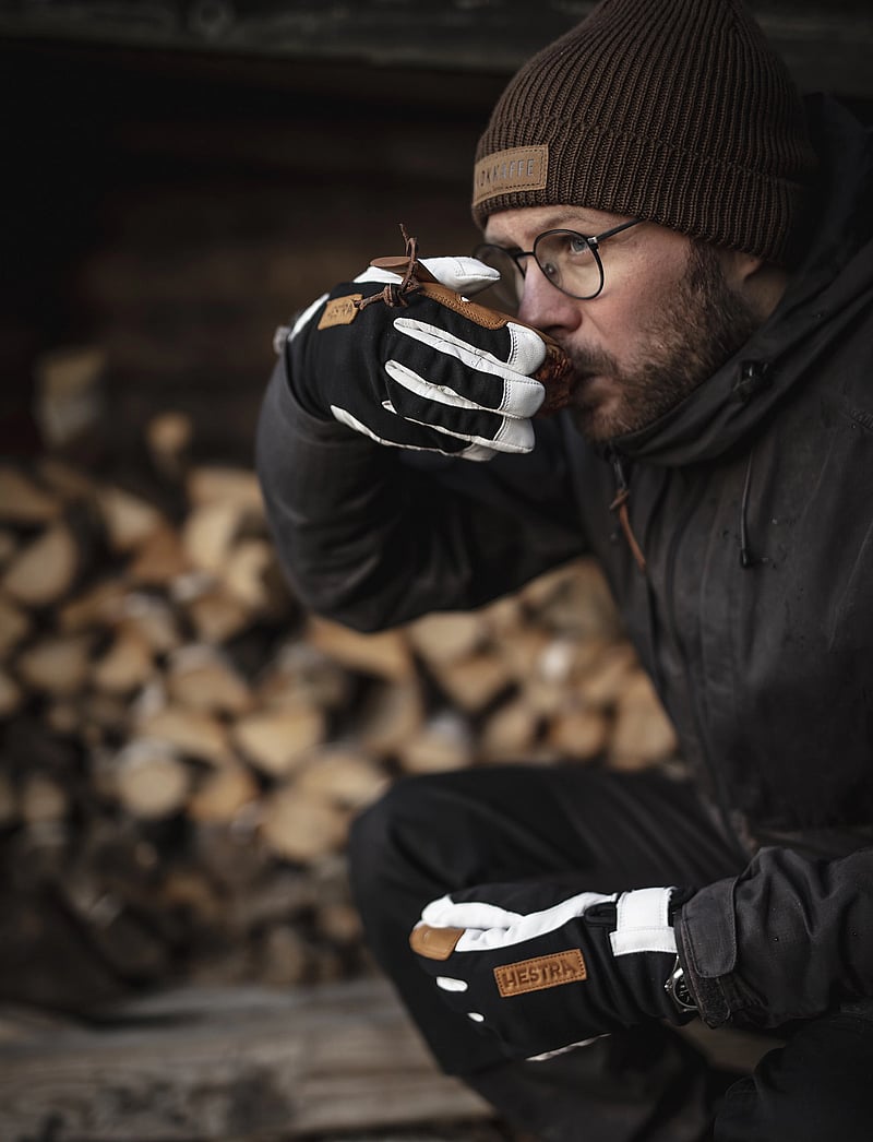 Hestra - Ergo Grip Active Wool Terry - 5 finger Black/Offwhite - fingerhandschuhe - black/offwhite - 4