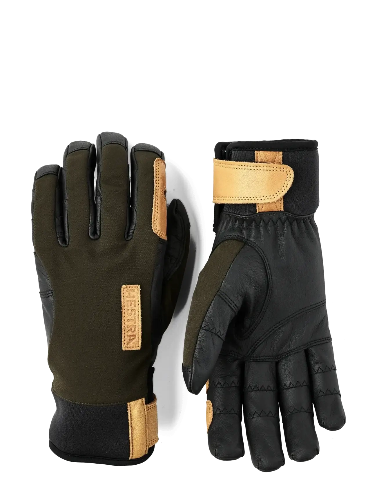 Hestra Ergo Grip Active Wool Terry - 5 finger Dark forest/Black - Hestra - DARK FOREST/BLACK / khaki/green