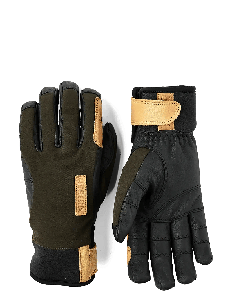 Hestra - Ergo Grip Active Wool Terry - 5 finger Navy/Offwhite - finger gloves - dark forest/black - 1