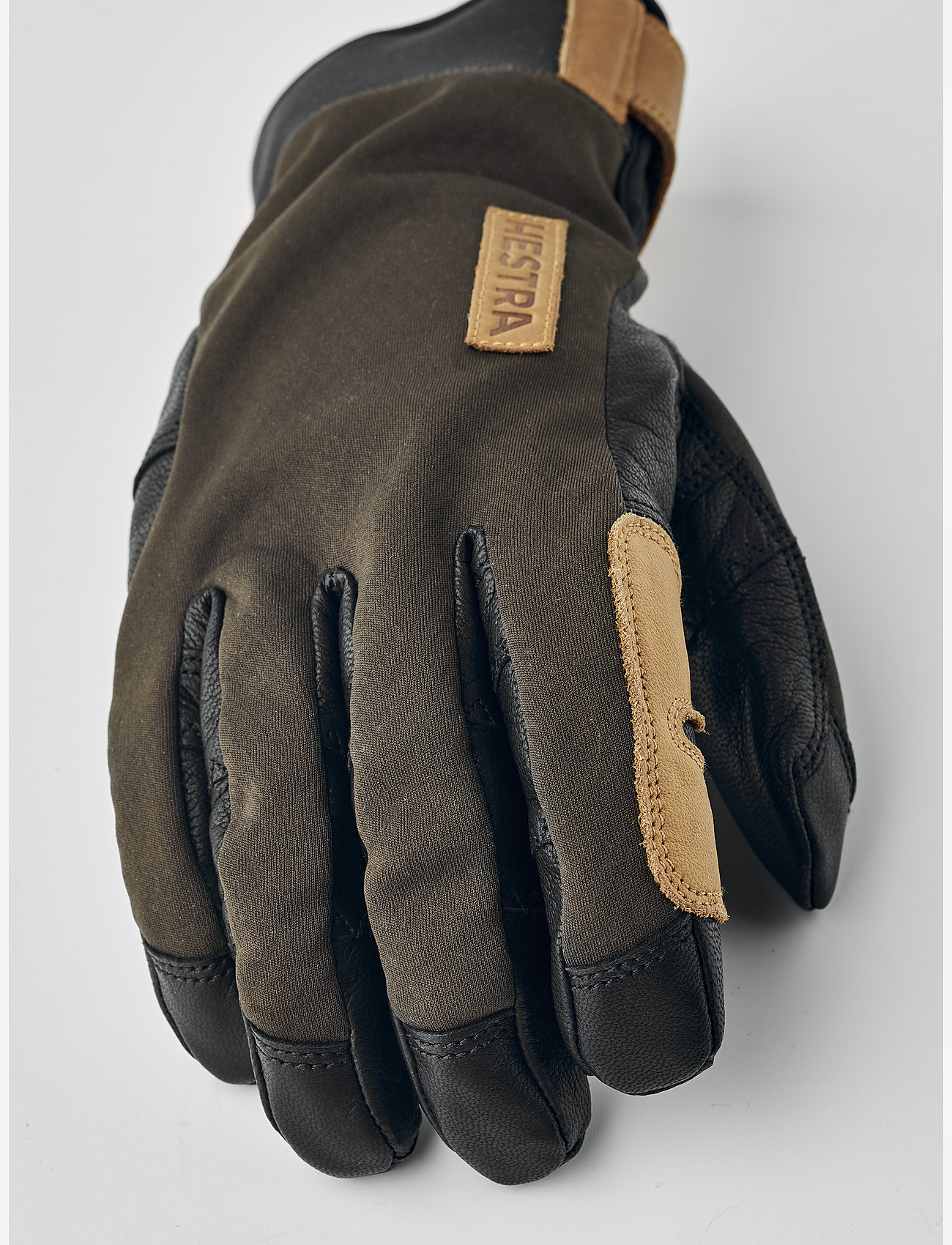 Hestra - Ergo Grip Active Wool Terry - 5 finger Navy/Offwhite - fingervantar - dark forest/black - 2
