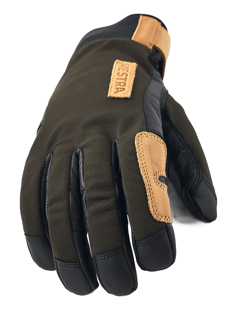 Hestra - Ergo Grip Active Wool Terry - 5 finger Navy/Offwhite - finger gloves - dark forest/black - 2