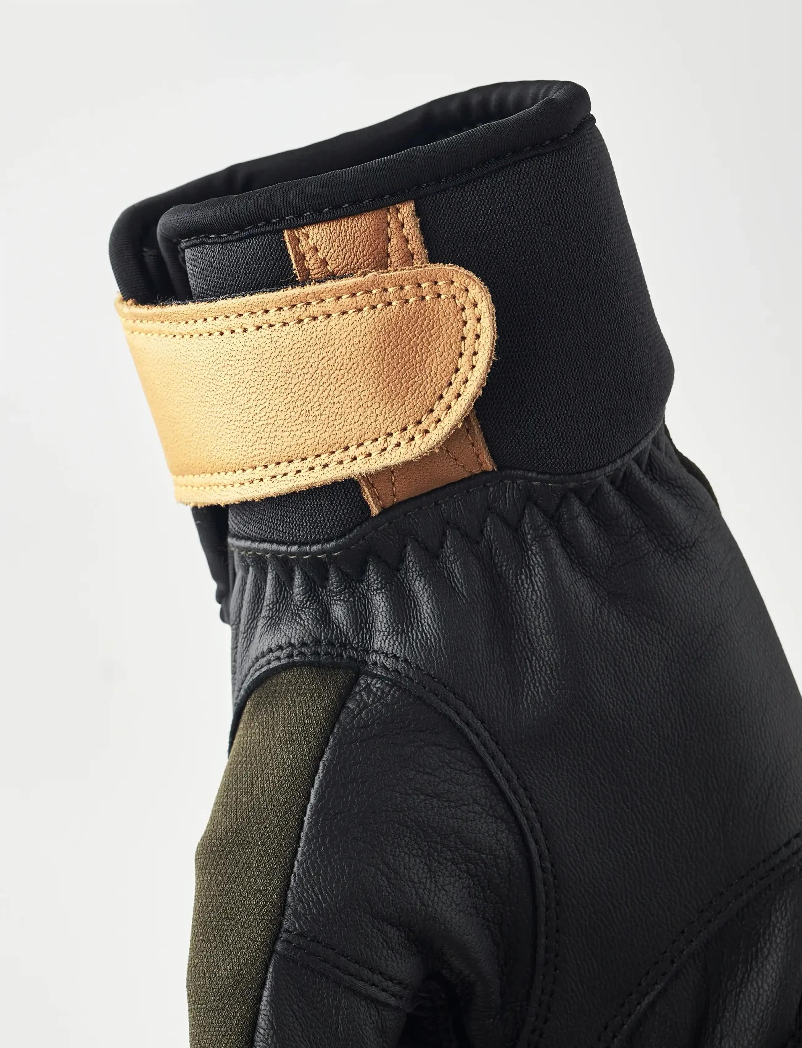 Hestra - Ergo Grip Active Wool Terry - 5 finger Navy/Offwhite - fingervantar - dark forest/black - 3