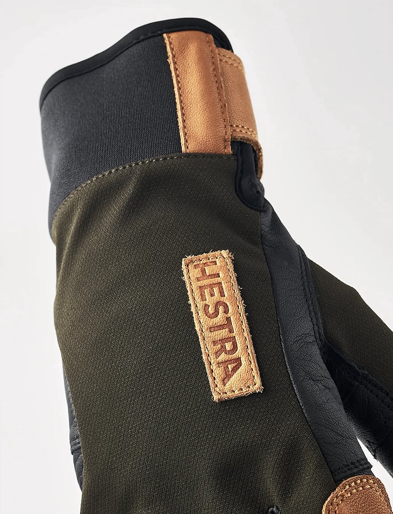 Hestra - Ergo Grip Active Wool Terry - 5 finger Navy/Offwhite - finger gloves - dark forest/black - 4