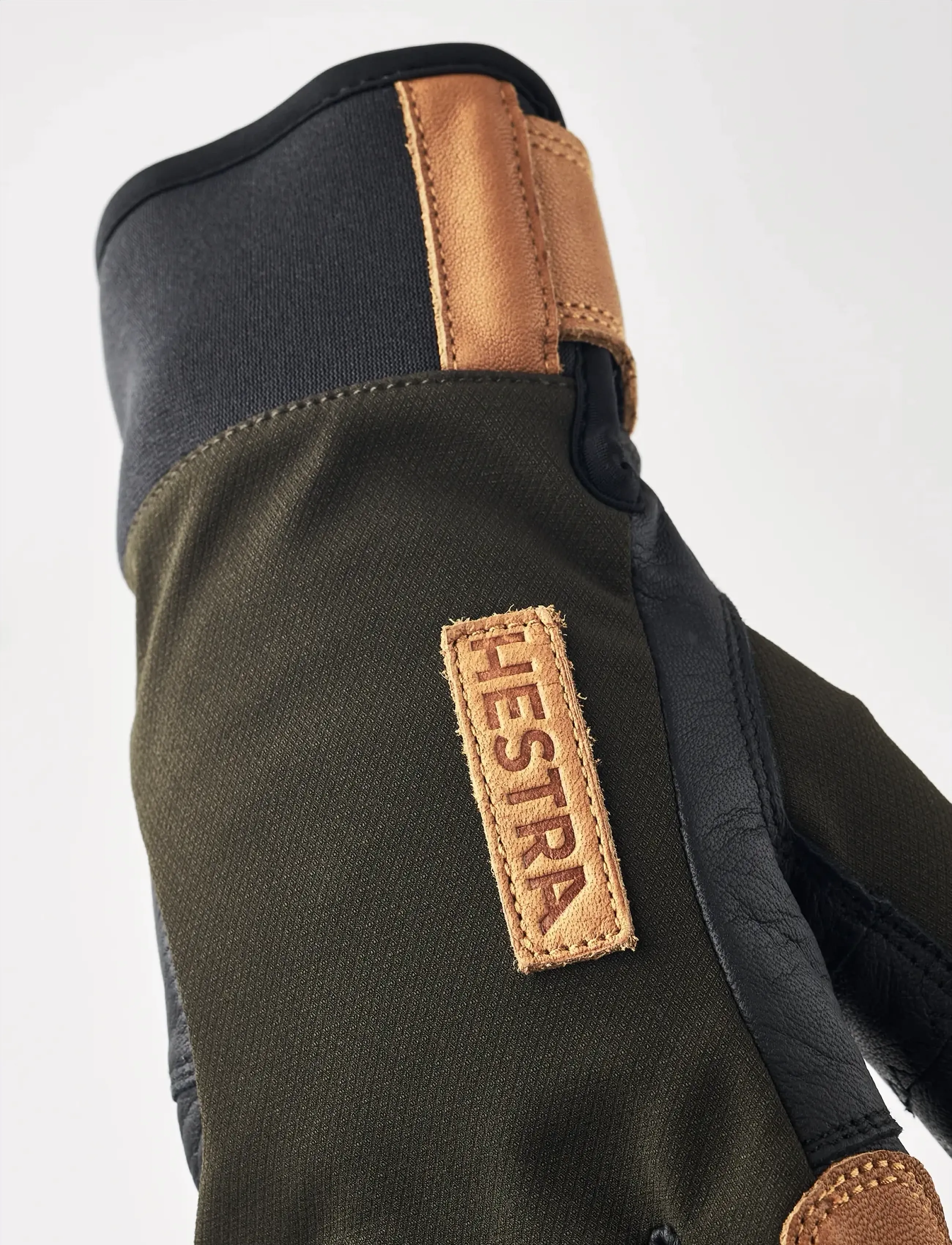 Hestra - Ergo Grip Active Wool Terry - 5 finger Navy/Offwhite - fingervantar - dark forest/black - 4